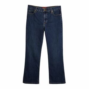 NYDJ Jeans Womens Size 8 Blue Bootcut Stretch Mid-Rise Dark Wash Casual Classic